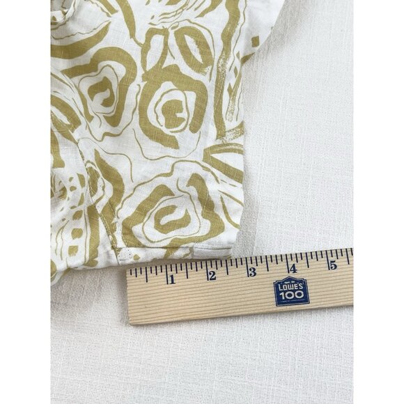 C&C California Womens 100% Linen Shorts Sz‎ M Abstract Print Pull On Vacation - Picture 8 of 8